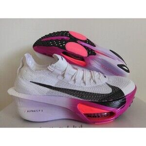 Nike Air Zoom Alphafly Next% 3 White-Black-V Grape Women's 8.5 FD8315-100 NEW